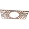 Ekena Millwork Hoover Wood Fretwork Pierced Ceiling Medallion, Wood (Paint Grade), 20"W x 10"H x 7 3/8"ID x 3/8"T CMWP20X10X0375HOMF - alternate 5
